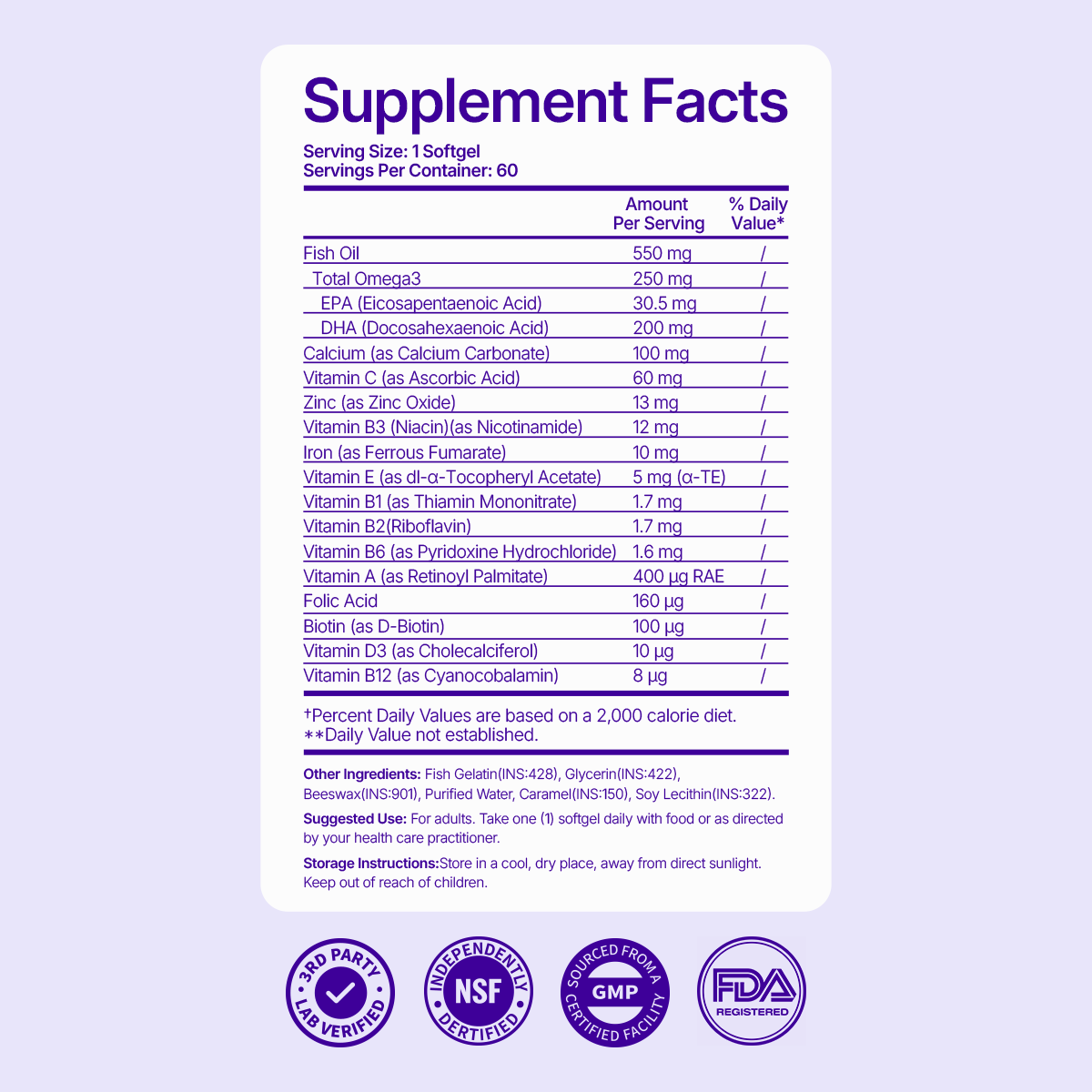 Multivitamin Mineral Plus DHA from Fish Oil